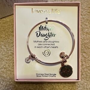 Love This Life Rose Gold Mother Daughter Bracelet